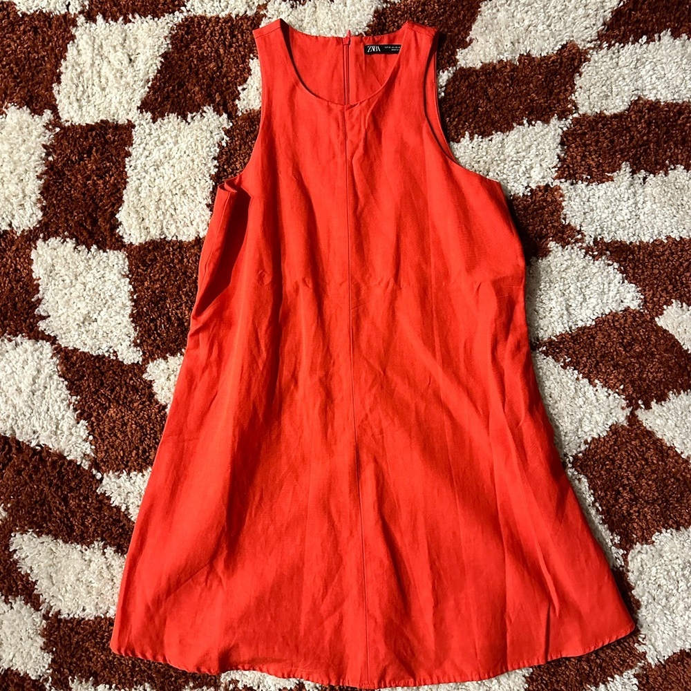 Zara Red Tailored Dress — Size XS
